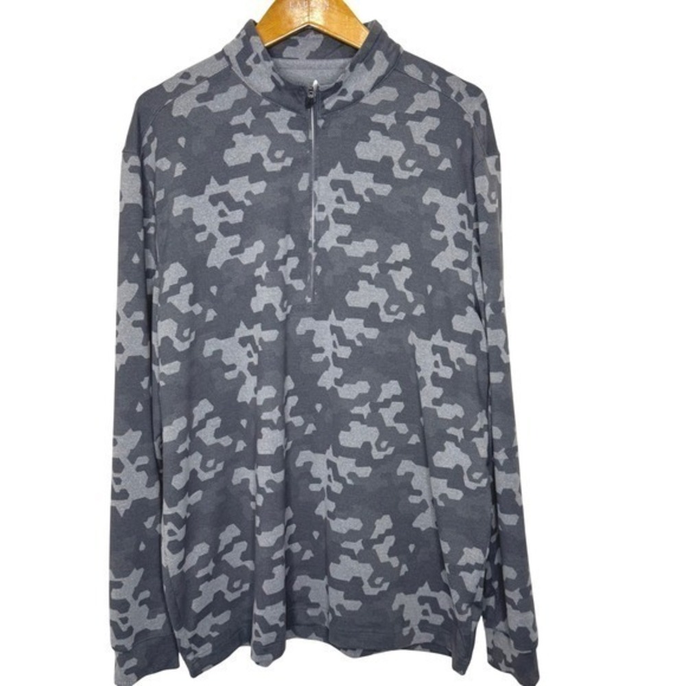 Johnnie-O‎ 1/4 zip Camo Gray Men's XL